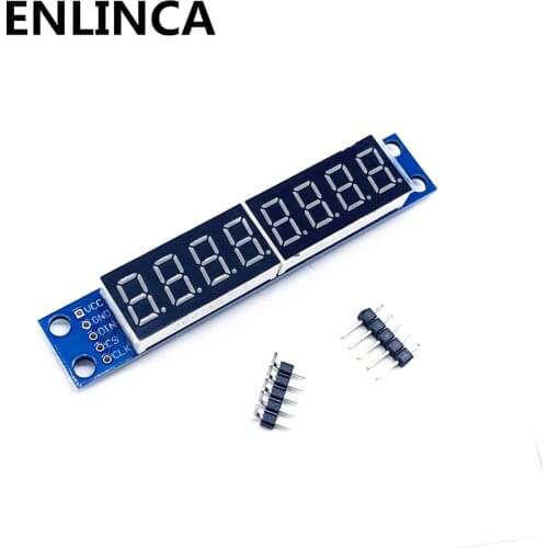 MAX7219 LED Dot Matrix 8 Digit Digital Tube Display Control Module 3.3V 5V Microcontroller Serial Driver 7-segment