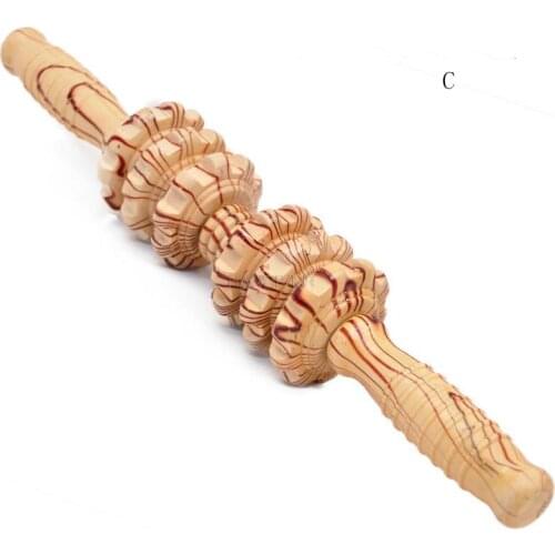 Multi-function Wooden Massage Roller Stick Body Back Legs Foot Muscle Trigger Point Reflexology for Health Care