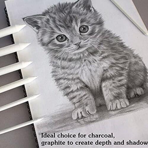 3pcs/6pcs Sets Sketch Sandpaper Pencil Drawing Art Blending Stumps Paper Drawing Tools for Student Artist Sketch Shaders