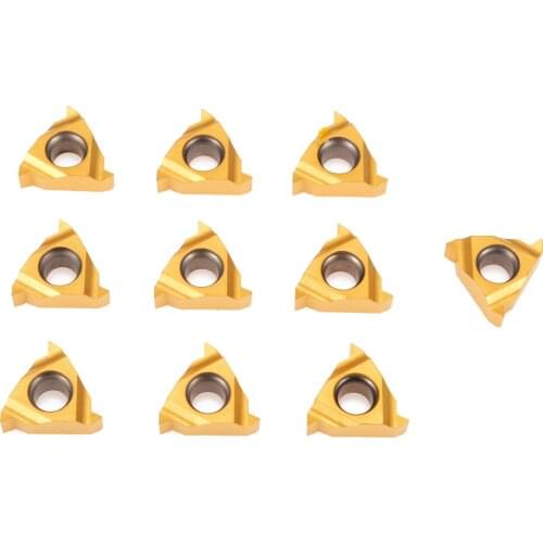 10pcs Turning Tools Carbide Insert 11IR A60 Inserts Set For External Threading Cutting Tool
