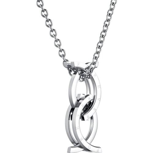 BOEYCJR HOT Kissing Fish Titanium 2 in 1 Necklace Necklace&Pendant Fashion Jewelry HipHop Punk Necklace For Men or Women