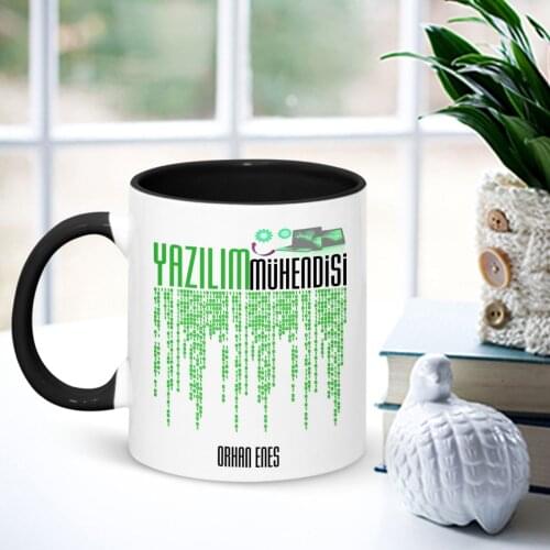 Personalized Professional Software Engineer Black Mug Cup