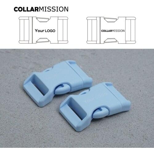 Engraved plastic adjustable buckle for DIY dog collar harness backpack strap webbing bag accessories 25mm light blue CK25SJ07