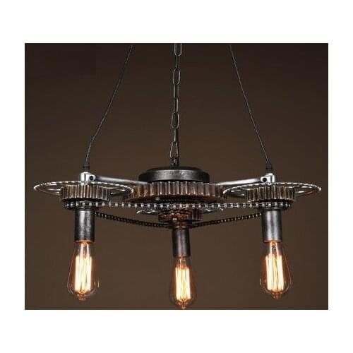 Retro Loft Style Edison Pendant Light Fixtures Creative Gear Hanging Lamp Vintage Industrial Lighting Lamparas Colgantes