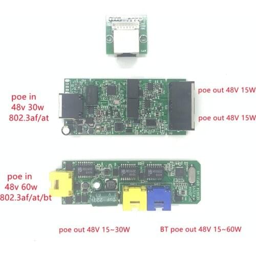 Reverse Power Poe Switch In 48V 60W Poe OUT48V15W/30W/60W 100Mbps 802.3AF/At/Bt 12 + 36-/45 + 78- Lange Afstand Serie Kracht Poe