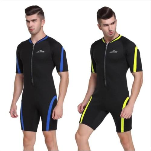 Sbart 2mm Neoprene Men Scuba Snorkeling Bodysuits Short Sleeves Male Wetsuits Diving Suits Surfing Equipment 2mm men diving suit