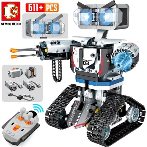 NEW SEMBO Technical RC Robot Building Blocks Creator City Remote Control Intelligent Robot Car Weapon Brick Toys For Children