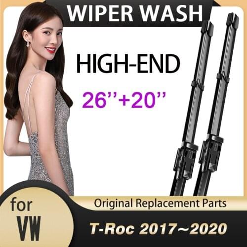 For Volkswagen VW T-Roc 2017~2020 2018 2019 TROC T ROC Car Wiper Blade Front Windscreen Windshield Wipers Car Accessoriess