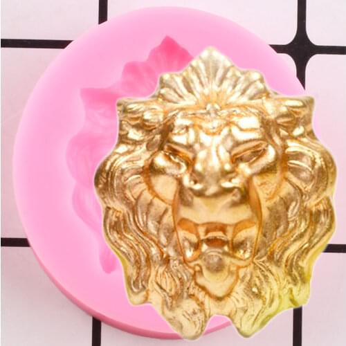 3D Craft Lion Head Silicone Mold Chocolate Candy Molds Cupcake Topper Fondant Cake Decorating Tools Polymer Clay Jewelry Moulds