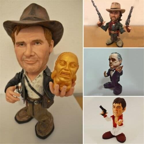 Handmade Statues of Classic Film Characters Mini Classic Movie Character Sculpture For Office Desk Table Decoration Dropshipping