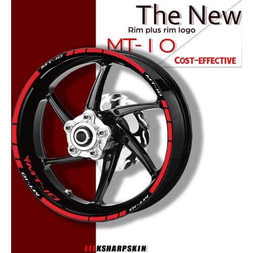 High quality motorcycle tire waterproof wheel logo sticker rim personality reflective stripe suit for YAMAHA MT-10 MT10 mt10