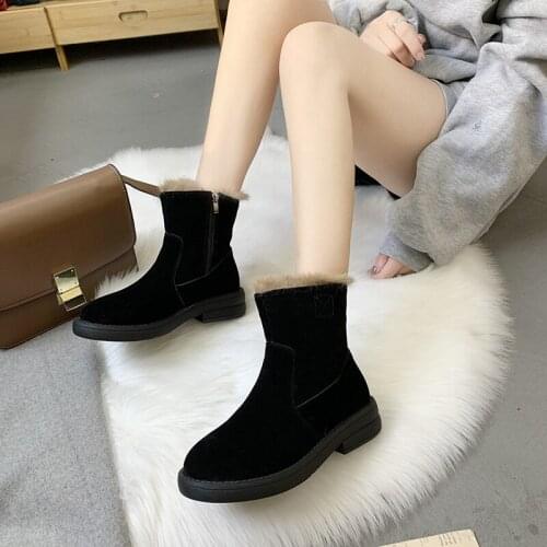 Winter Women Snow Boots Fashion plus velvet Women Boots Women non-slip Boots Women Platform New Warm Plush Zapatillas U11-46