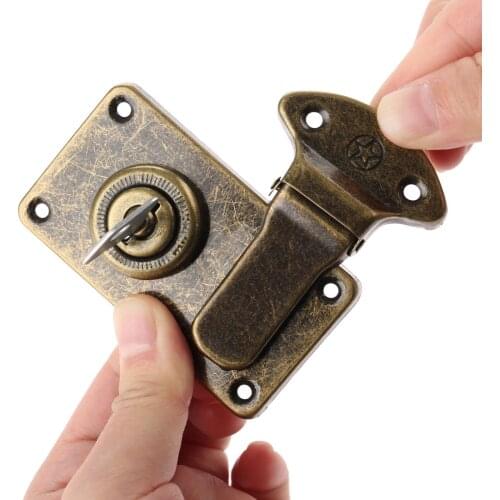 1pc Vintage 73*41mm Box Latch Suitcase Buckle Box Hasp Latch Jewelry Wooden Box Suitcase Hasp Latch