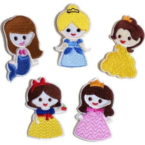 10PCS Fashion Embroidered Small Mermaid Patch for Clothing Applique for Jeans DIY Accessories Cute Cartoon Iron on Patches
