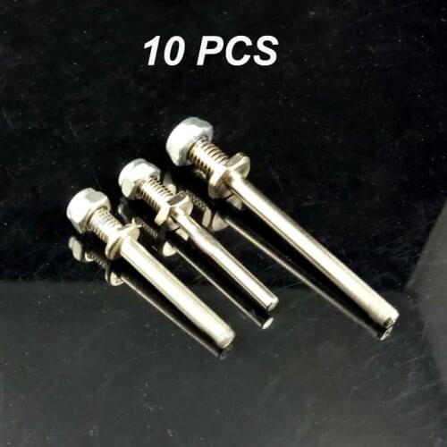 10PCs Landing Gear Stainless Steel Drive Shaft Axle 3MM 4MM 5MM With Nuts M5/M6/M8 For RC Airplane DIY Parts