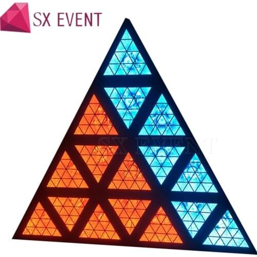 16x30W + 576x0.3W RGB RDM Antique Triangle Matrix Light LED Stage Effect Light for Disco DJ
