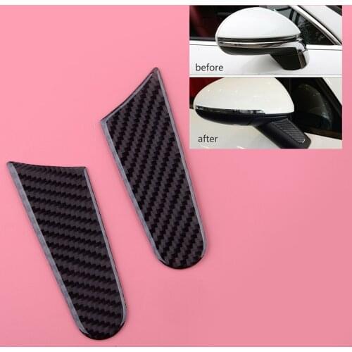2Pcs/Set Rearview Mirror Decoration Trim Cover Sticker Car Black Fit For Porsche Cayenne Macan 2014 2015 2016 2017 2018 2019