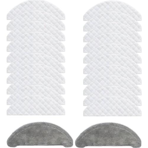 22Pcs Replaceable Mop Cloths Disposable Cloths Sets Parts for Roidmi EVE Plus Robot Vacuum Cleaner Parts