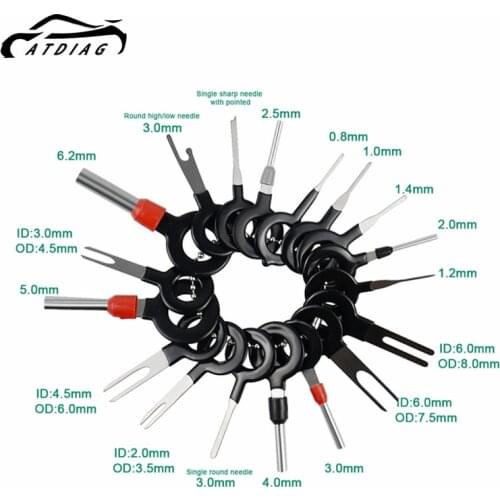 38 Pcs/Set Connector Pin Removal Auto Car Plug Circuit Board Wire Harness Terminal Removal Tool Pick Crimp Pin