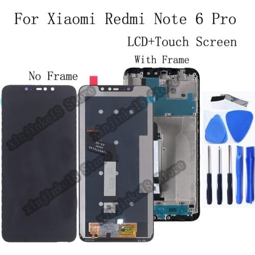 6.26" Original display For Xiaomi Redmi Note 6 Pro LCD Display+touch screen digitizer For Xiaomi Redmi Note 6 Pro LCD Repair kit