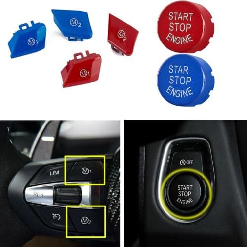 Car Steering Wheel M1 M2 Mode Button & Start Engine Switch Button For BMW M3 M4 M5 M6 X5M X6M F10 F15 F16 F30 F34 F36 M Sport