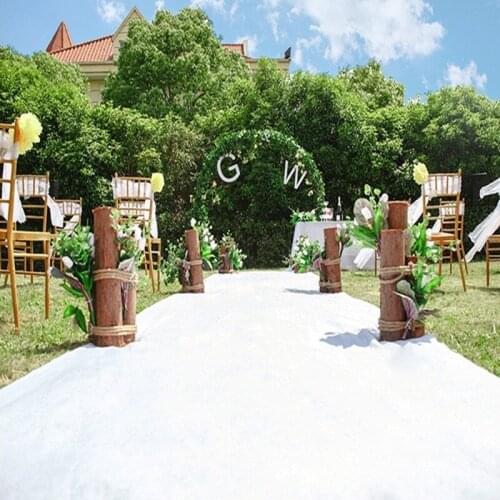Free Shipping White Wedding Themes Centerpieces Non Woven Aisle Runner Rug For Party Stage Decorations Supplies