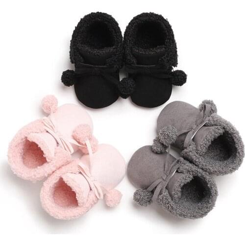 Winter 0-1 years old men and women baby rubber bottom non-slip warm snow boots baby toddler shoes