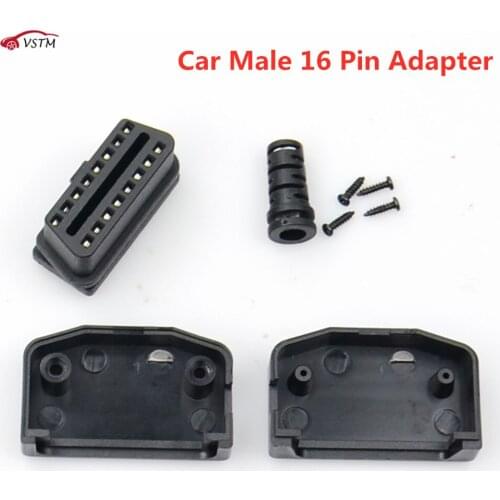 Factory Price Car OBD2 Connector 16pin Male Plug 16 Pin OBD II OBD2 Diagnostic-tool cable Terminal Connector Plug Universal Use