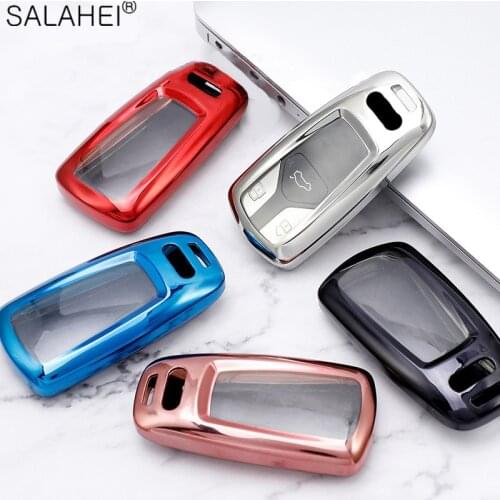 Car Key Case Cover Protection For Audi A1 A3 A4 A5 A6 A7 A8 B9 Quattro Q3 Q5 Q7 TT TTS 8S 2009-2017 Car Interior Accessories