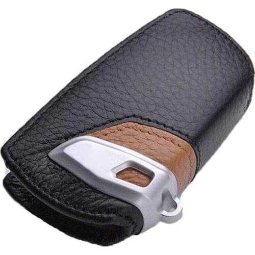 Genuine leather car key Sticker cover case for bmw F10 F20 118I F30 NEW 1 2 3 4 5 6 series X3 X4 320I 116I 328I 530I key sticker