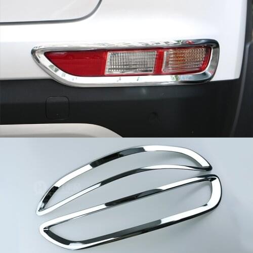 For KIA Sportage 4 2016 2017 2018 Car Rear Tail Fog Light Lamp Cover Trim Styling Sticker Accessories 2Pcs Chrome ABS