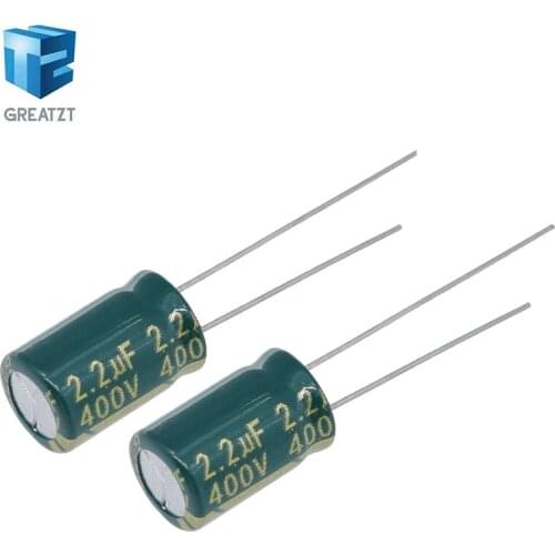 GREATZT 20PCS Higt quality 400V2.2UF 8*12mm 2.2UF 400V 8*12 Electrolytic capacitor