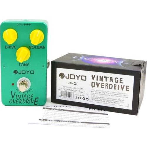 JOYO JF-01 Vintage Overdrive Guitar Effect Pedal For Electric Guitarra True Bypass