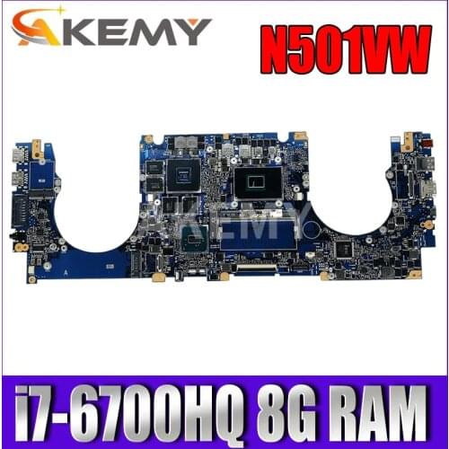 G501VW motherboar For ASUS G501V UX501V UX501VW N501VW Laptop motherboard i7-6700HQ CPU 8G RAM with GTX960M Test ok