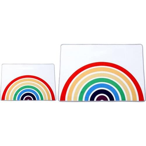 Cute Doormat for Kids - Microfiber Absorbent Bathroom Mats - Front Door Mat Carpet Floor Rug, Rainbow Pattern