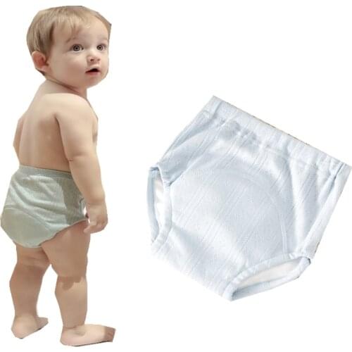 Baby Cotton Training Pants Panties Baby Diapers Reusable Cloth Diaper Nappies Washable Infants Children Underwear Nappy Changing