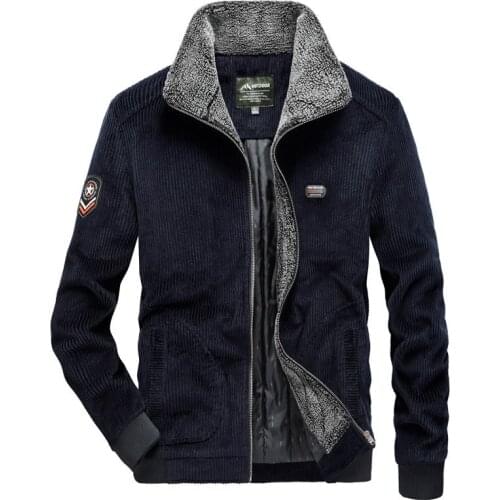 New Winter Military Corduroy Jacket Men Wool Liner Thick Pilot Jacket Multi-pocket Windbreaker Parkas Male M-4XL Chaqueta hombre