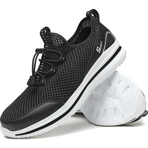 2021 Summer Mesh Men Shoes Casual Lightweight Sneakers Men Fashion Slip on Mens Loafers Breathable Walking Shoes