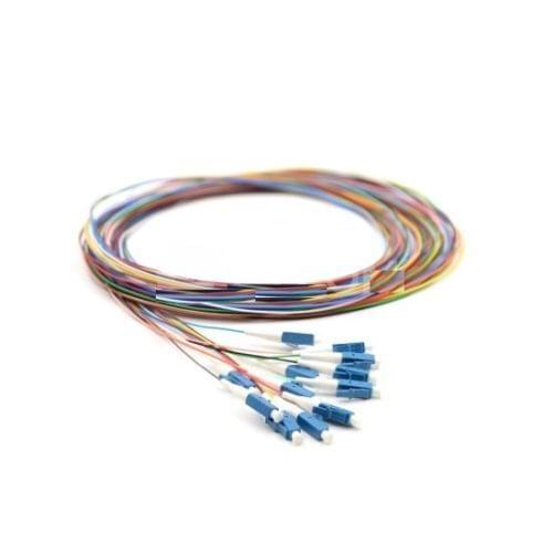 1M 12 Fibers LC/UPC Single-Mode Color-Coded Fiber Optic Pigtail