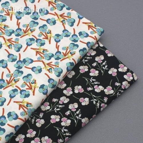 Pastoral Style Liberty Pure Cotton Poplin Thin Fabric For Sewing Children Clothes Dress DIY Handmade By Meters