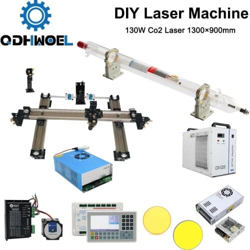 QDHWOEL DIY Linear Guide Rail Metal Mechanical Kit Parts Set For 130W 1390 Co2 Laser Engraving And Cutting Machine