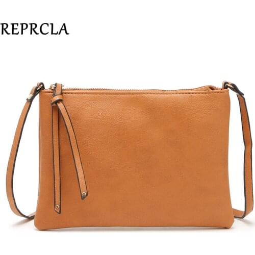 REPRCLA 2021 Casual Crossbody Bags for Women PU Leather Messenger Bags Female Flap Handbag Shoulder Bag Women Clutch Purse