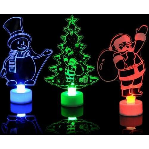Christmas Santa Claus Light Christmas Tree Decorations Christmas 7 Color