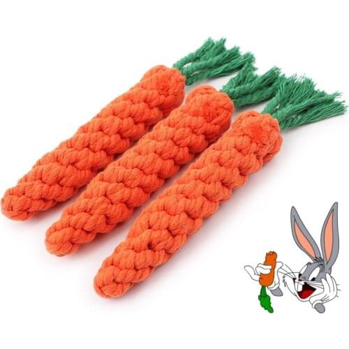 Pet Supply High Quality Pet Dog Toy Carrot Shape Rope Puppy Chew Toys Teath Cleaning Outdoor Fun Training