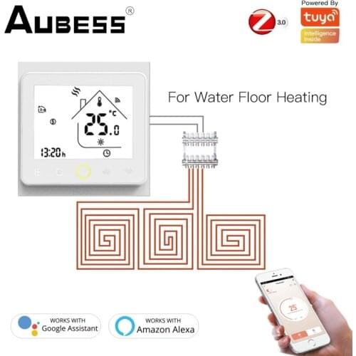 WiFi Smart Touch Thermostat Temperature Controller For Water/Electric Floor Heating Water/Gas Boiler Tuya APP Remote Control