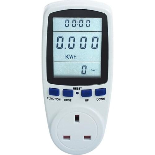 UK Plug Power Energy Watt Voltage Amps Meter Analyzer with Power Electricity Usage Monitor Free Shipping 12000122