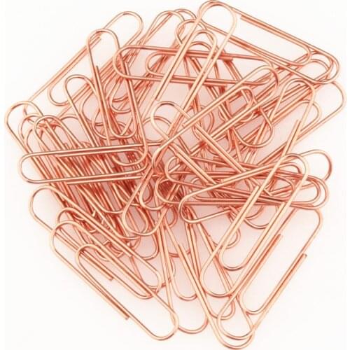High Quality Rose gold Notebook Bookmark binder Paperclips Accessories Paper Clips Binding Office Stationary Supplies