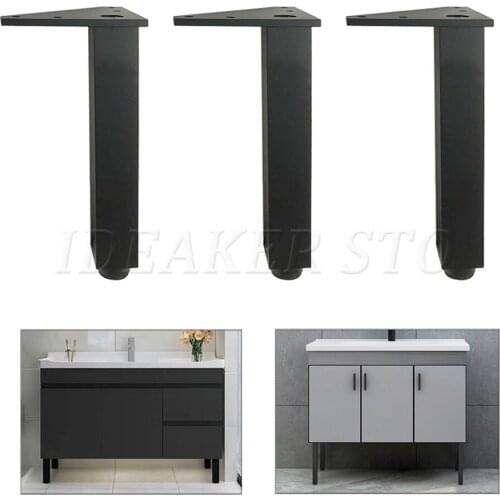 1/ 2pcs Furniture Legs Metal Iron Triangular Straight Support 12/ 15/ 18cm Cabinet Wood Table Feet Furniture Accessories