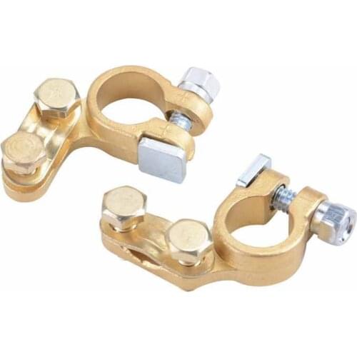 1 Pair Car Battery Connector Brass battery terminals Positive And Negative Connectors For Batteries
