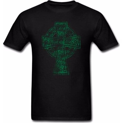 2019 Hot Sale New Fashion Brand O-Neck Oversize style Tee Shirts Styles Celtic Cross Irish Celtic Apparel T Shirt Cotton T-Shirt